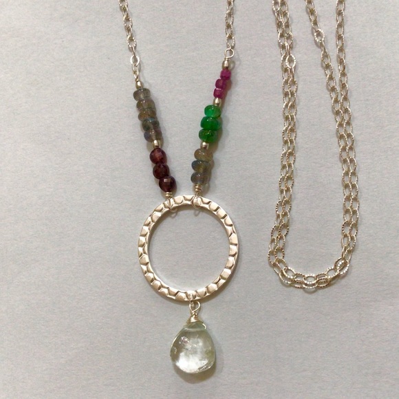 Artisan Jewelry - Sterling silver Sundance Charm Necklace